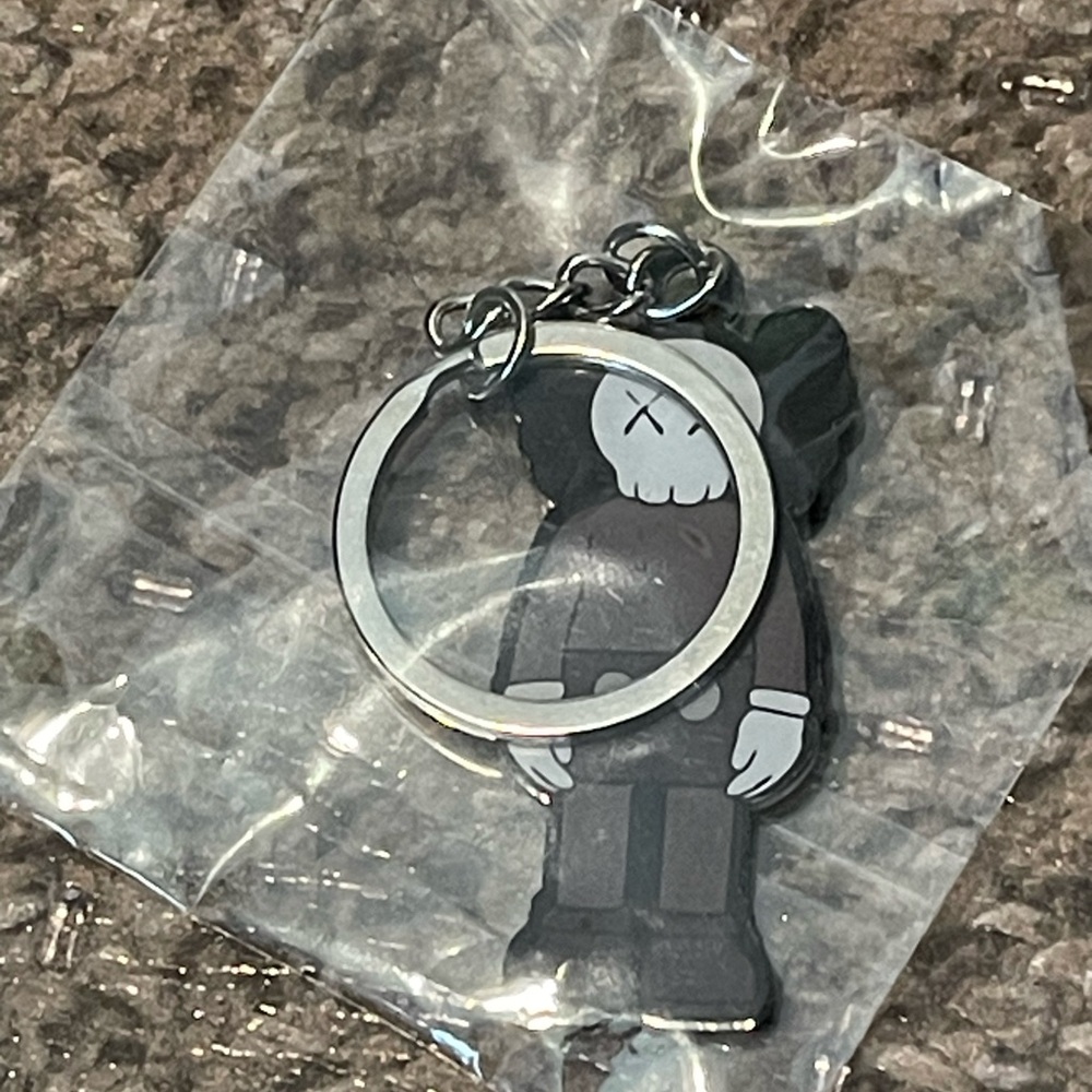 KAWS Black and Brown Keychain Accessory